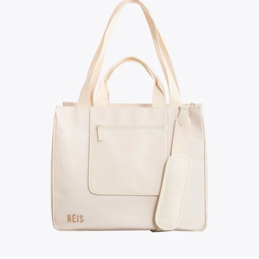 NWT BEIS East to West Tote in Beige